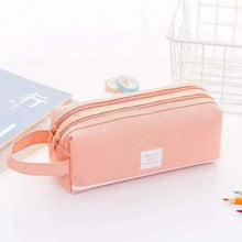 Load image into Gallery viewer, Durable Simple Large Capacity School Stationery Double Layer Case Students Unique Design High Quality Office Handbag Pencil Case