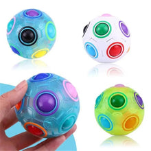 Load image into Gallery viewer, Educational Small Antistress Cube Rainbow Ball Puzzles Magic Stress Reliever Football Learning Fun Toys For Children And Adult