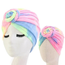 Load image into Gallery viewer, Elegance Mommy And Kids Turban Hat Cap With Big Bow Soft Cute Knot Nursery Beanie Knotted Headban
