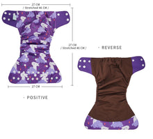 Load image into Gallery viewer, Modern Eco-friendly Diaper New 4pcs/set Washable Coffee Mesh Cloth Diaper Cover Adjustable Nappyies For Kids