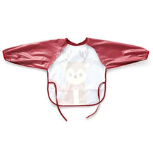 Load image into Gallery viewer, Full Body Adjustable Cute Cartoon Waterproof Eating Long Sleeve Apron Bib With Pocket For Babies Wonderful Gift