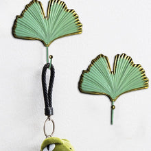 Load image into Gallery viewer, Green Gold Single Leaf Hanging Coat Hook Mini Wall Key Hook Home Decoration Modern Home Hanger Leaf Shape Coat Hooks Wall Mounted Hooks