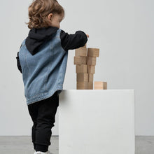 Load image into Gallery viewer, Hooded Denim Jacket - Black