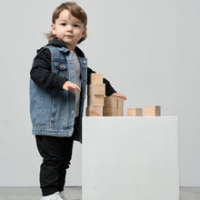 Load image into Gallery viewer, Hooded Denim Jacket - Black