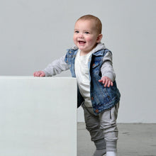 Load image into Gallery viewer, Hooded Denim Jacket - Grey
