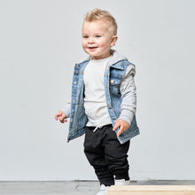 Load image into Gallery viewer, Hooded Denim Jacket - Grey