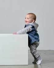 Load image into Gallery viewer, Hooded Denim Jacket - Grey