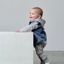 Load image into Gallery viewer, Hooded Denim Jacket - Grey
