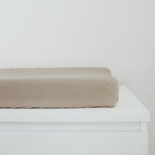 Load image into Gallery viewer, Oat Ribbed Changing Pad Cover