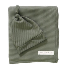 Load image into Gallery viewer, Moss Ribbed Stretch Swaddle