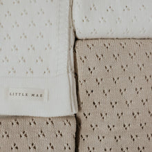 Load image into Gallery viewer, Vanilla White Pointelle Knit Blanket