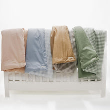 Load image into Gallery viewer, Light Blue Checkered Solid Quilted Blanket