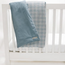 Load image into Gallery viewer, Light Blue Checkered Solid Quilted Blanket