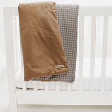 Load image into Gallery viewer, Chestnut Gingham Quilted Blanket