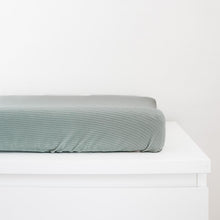 Load image into Gallery viewer, Seafoam Ribbed Changing Pad Cover