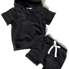 Load image into Gallery viewer, Short Sleeve Hoodie - Black
