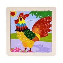 Load image into Gallery viewer, Intelligence Kids Toy Wooden 3D Puzzle Tangram for Children Baby Cartoon Animal , Traffic Puzzles Educational Learning Toys