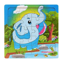 Load image into Gallery viewer, Kids Puzzle Toy Animals and Vehicle Wooden Puzzles Jigsaw Baby Educational Learning Toys for Children Gift