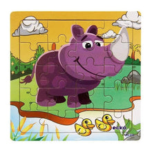 Load image into Gallery viewer, Kids Puzzle Toy Animals and Vehicle Wooden Puzzles Jigsaw Baby Educational Learning Toys for Children Gift