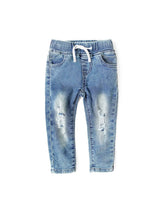 Load image into Gallery viewer, Light Wash Distressed Denim