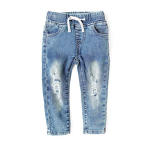 Load image into Gallery viewer, Light Wash Distressed Denim