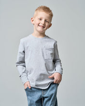 Load image into Gallery viewer, Long Sleeve Pocket Tee - Grey