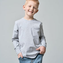 Load image into Gallery viewer, Long Sleeve Pocket Tee - Grey