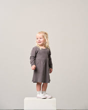 Load image into Gallery viewer, Long Sleeve Ribbed Dress - Graphite