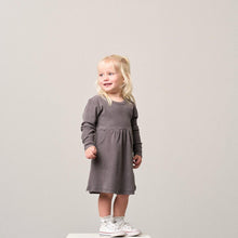 Load image into Gallery viewer, Long Sleeve Ribbed Dress - Graphite