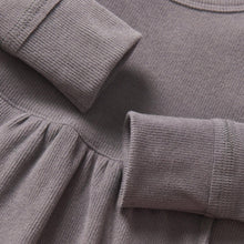 Load image into Gallery viewer, Long Sleeve Ribbed Dress - Graphite