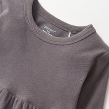 Load image into Gallery viewer, Long Sleeve Ribbed Dress - Graphite