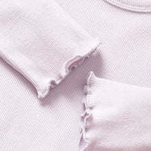 Load image into Gallery viewer, Long Sleeve Ribbed Lettuce Trim Tee - Lilac
