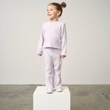 Load image into Gallery viewer, Long Sleeve Ribbed Lettuce Trim Tee - Lilac