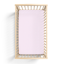Load image into Gallery viewer, Jersey Knit Polyester Crib Sheet in Love Me True