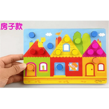 Load image into Gallery viewer, Montessori Cartoon Animal Educational Wooden Beaded Geometry Digital Clock Puzzles Matching Clock Toy For Children