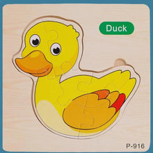 Load image into Gallery viewer, Montessori Games Baby Animals/traffic Kid's Cognition Puzzles Toys Wooden Cartoon Cognition Puzzle Toys Matching Education Game