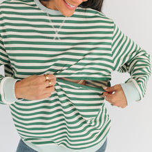 Load image into Gallery viewer, Oversized Fit Freestyle Stripe Breastfeeding Sweatshirt - EXTENDED CHART