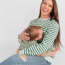 Load image into Gallery viewer, Oversized Fit Freestyle Stripe Breastfeeding Sweatshirt - EXTENDED CHART