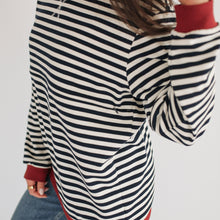 Load image into Gallery viewer, Oversized Fit Freestyle Stripe Breastfeeding Sweatshirt - EXTENDED CHART