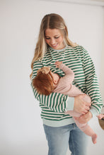 Load image into Gallery viewer, Oversized Fit Freestyle Stripe Breastfeeding Sweatshirt - EXTENDED CHART