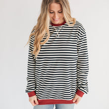 Load image into Gallery viewer, Oversized Fit Freestyle Stripe Breastfeeding Sweatshirt - EXTENDED CHART