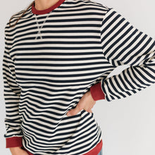 Load image into Gallery viewer, Oversized Fit Freestyle Stripe Breastfeeding Sweatshirt - EXTENDED CHART