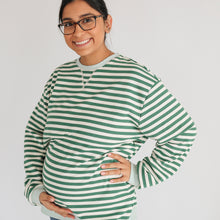 Load image into Gallery viewer, Oversized Fit Freestyle Stripe Breastfeeding Sweatshirt - EXTENDED CHART