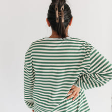 Load image into Gallery viewer, Oversized Fit Freestyle Stripe Breastfeeding Sweatshirt - EXTENDED CHART