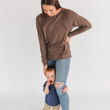 Load image into Gallery viewer, Free Flowing Lightweight Long Sleeve Nursing Top