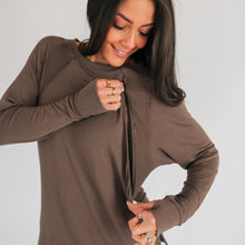 Load image into Gallery viewer, Free Flowing Lightweight Long Sleeve Nursing Top