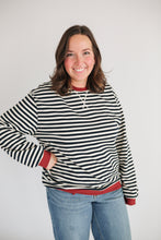 Load image into Gallery viewer, Oversized Fit Freestyle Stripe Breastfeeding Sweatshirt - EXTENDED CHART