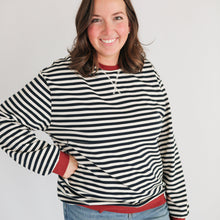 Load image into Gallery viewer, Oversized Fit Freestyle Stripe Breastfeeding Sweatshirt - EXTENDED CHART