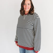 Load image into Gallery viewer, Oversized Fit Freestyle Stripe Breastfeeding Sweatshirt - EXTENDED CHART