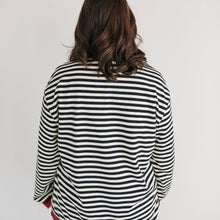 Load image into Gallery viewer, Oversized Fit Freestyle Stripe Breastfeeding Sweatshirt - EXTENDED CHART